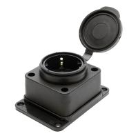 Розетка Feron Stekker с/з 32A 4000V с крышкой черный RST163144 39018 Розетка Feron Stekker с/з 32A 4000V с крышкой черный RST163144 39018