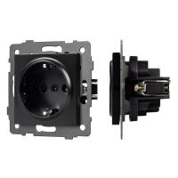 Механизм электрической розетки SCT-MEU1-PL-BK-V (250V, 16A) Arlight 049815