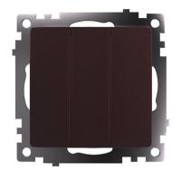 Выключатель трехклавишный Stekker Катрин GLS10-7108-04 шоколад 49175