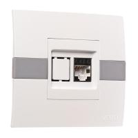 Розетка компьютерная RJ45 Mono Electric Eсо 6 кат белый 101-010104-125 Розетка компьютерная RJ45 Mono Electric Eсо 6 кат белый 101-010104-125