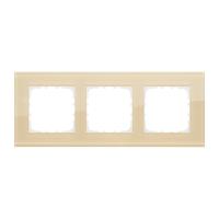 Рамка LK Studio 3-постовая, натуральное стекло (кремовый) LK80 844317-1