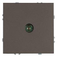 Розетка телевизионная 1-местная (механизм), Stekker, 75 Ом, 5-862МГц Эмили, RST00-5108-09, антрацит, soft touch 49927