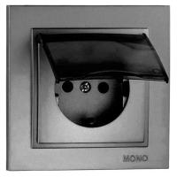 Розетка с заземлением Mono Electric Despina антрацит 102-242421-118 Розетка с заземлением Mono Electric Despina антрацит 102-242421-118