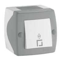 Выключатель Mono Electric Octans IP20 одноклавишный проходной бело-серый 104-020001-109 Выключатель Mono Electric Octans IP20 одноклавишный проходной бело-серый 104-020001-109