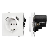 Механизм розетки с USB зарядкой SCT-TENDO-MUAA-SFPL-WH (230V, 16A) Arlight 054606
