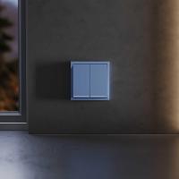 Клавиши для выключателя/переключателя двухклавишного с подсветкой, S70 (деним) Voltum VLS000415