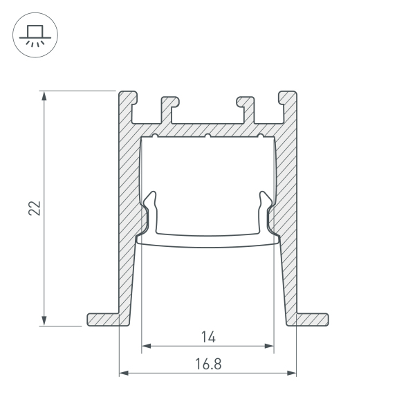 Профиль Arlight SL-Comfort-2322-F-2000 Anod Black 031771