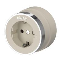 Розетка с заземлением Werkel Vintage слоновая кость матовый/хром W5871055 4690389174742 Розетка с заземлением Werkel Vintage слоновая кость матовый/хром W5871055 4690389174742