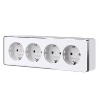 Розетка четверная с заземлением и шторками Gallant Werkel a071252