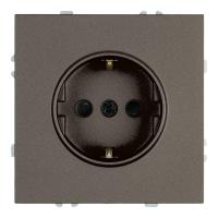 Розетка 1-местная с защитной шторкой с/з (механизм), Stekker, 250В, 16А Эмили, RST16-5110-09, антрацит, soft touch 49932