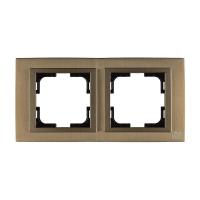 Рамка 2-постовая Mono Electric Style Aluminium бронза 107-810000-161