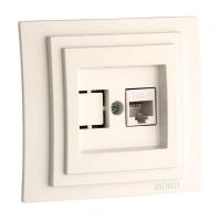 Розетка компьютерная RJ45 Mono Electric Larissa 6 кат слоновая кость 103-010105-125 Розетка компьютерная RJ45 Mono Electric Larissa 6 кат слоновая кость 103-010105-125