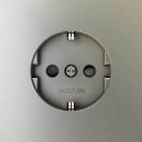 Розетка встраиваемая Voltum S70 с заземлением и защитными шторками, 16А, (шелк) VLS040204