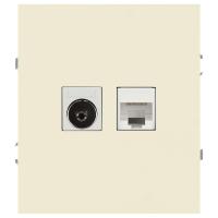 Розетка ЭРА Arktik 16-3110-02 комбинированная RJ45+TV слоновая кость Б0070495