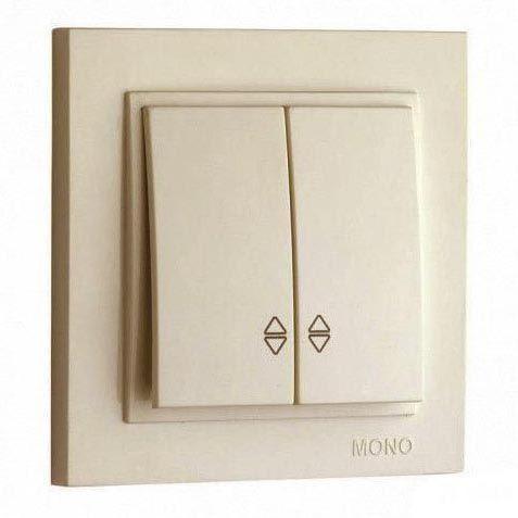 Выключатель Mono Electric Despina двухклавишный проходной крем 102-170023-111 Выключатель Mono Electric Despina двухклавишный проходной крем 102-170023-111