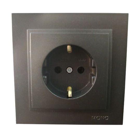 Розетка 2К+З Mono Electric Despina 16A 250V винтовое подключение графит 102-202021-117 Розетка 2К+З Mono Electric Despina 16A 250V винтовое подключение графит 102-202021-117