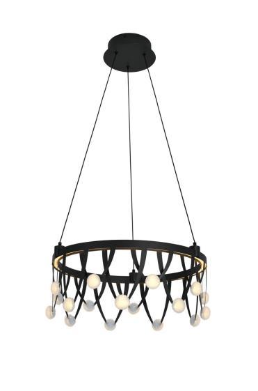 Люстра подвесная Alfa Light F3924-82 BLACK 47W Φ45*H15 0