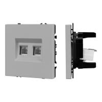 Механизм сдвоенной компьютерной розетки SCT-NOBE-MPC2-SFPL-IS (RJ-45, CAT6) Arlight 059451