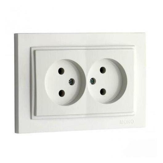 Розетка 2К двойная Mono Electric Despina 16A 250V винтовое подключение слоновая кость 102-010005-121 Розетка 2К двойная Mono Electric Despina 16A 250V винтовое подключение слоновая кость 102-010005-121