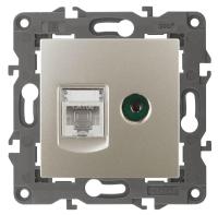 Розетка комбинированная RJ45+TV ЭРА Elegance 14-3110-04 Б0034317 Розетка комбинированная RJ45+TV ЭРА Elegance 14-3110-04 Б0034317