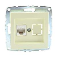 Розетка компьютерная RJ45 Mono Electric Despina/ Larissa 6 кат крем 500-001705-125 Розетка компьютерная RJ45 Mono Electric Despina/ Larissa 6 кат крем 500-001705-125