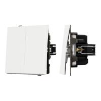 Механизм выключателя двухклавишный непроходной SWT-TENDO-MK02-SFPL-WH (230V, 10A) Arlight 054547