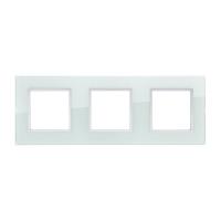 Рамка LK Studio 3-постовая из натурального светлого стекла LK45 854311-1