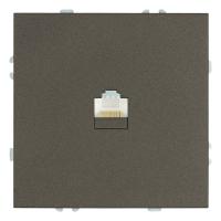 Розетка компьютерная 1-местная RJ-45 (механизм), Stekker Эмили, RST00-5117-09, антрацит, soft touch 49925