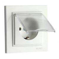 Розетка 2К+З Mono Electric Despina 16A 250V с крышкой винтовое подключение жемчуг 102-252521-118 Розетка 2К+З Mono Electric Despina 16A 250V с крышкой винтовое подключение жемчуг 102-252521-118