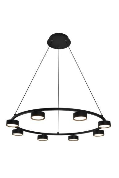 Люстра подвесная Alfa Light F3924-07 black 70W φ90*H12 0