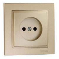 Розетка 2К Mono Electric Despina 16A 250V винтовое подключение титан 102-222222-116 Розетка 2К Mono Electric Despina 16A 250V винтовое подключение титан 102-222222-116