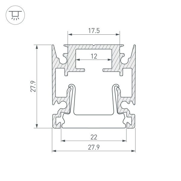 Профиль Arlight HR-Facade-2000 Anod 034946