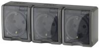Розетка ЭРА Эксперт 3х2P+E IP54 со шторками 16A 250V 11-2406-03 Б0020723 Розетка ЭРА Эксперт 3х2P+E IP54 со шторками 16A 250V 11-2406-03 Б0020723