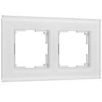 Рамка Werkel Senso на 2 поста белый стекло soft-touch W0023101 4690389200359