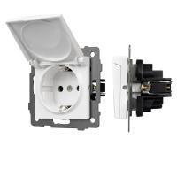 Механизм розетки влагозащищённый SCT-MCP-PL-WH-V (250V, 16A) Arlight 049833