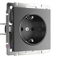 Розетка с заземлением и шторками Werkel графит W1171164 4690389194412 Розетка с заземлением и шторками Werkel графит W1171164 4690389194412