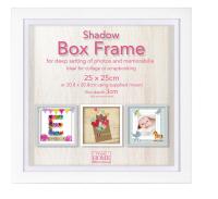 Фоторамка Innova PI09908 Ф/рамка 25*25cm Shadow Box White (окно 21*21см), белый, МДФ (6/216) Б0046304