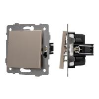 Механизм выключателя одноклавишный самовозвратный SWT-MKR1-PL-GD-V (250V, 10A) Arlight 049882
