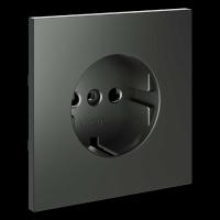 Накладка для розетки с заземлением S70 (титан) Voltum VLS000606