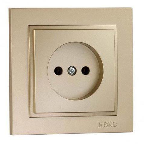 Розетка 2К Mono Electric Despina 16A 250V винтовое подключение титан 102-222222-116 Розетка 2К Mono Electric Despina 16A 250V винтовое подключение титан 102-222222-116