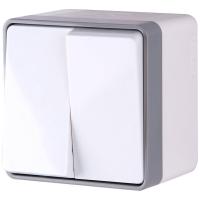 Выключатель Werkel двухклавишный влагозащищенный Gallant белый WL15-03-02 4690389102141 Выключатель Werkel двухклавишный влагозащищенный Gallant белый WL15-03-02 4690389102141