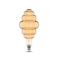 Лампа светодиодная филаментная Gauss E27 6W 2400K золотая 158802006