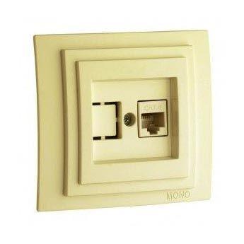 Розетка компьютерная RJ45 Mono Electric Larissa 6 кат крем 103-171705-125 Розетка компьютерная RJ45 Mono Electric Larissa 6 кат крем 103-171705-125