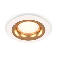 Комплект встраиваемого светильника Ambrella light Techno Spot XC7621005 SWH/PYG белый песок/золото желтое полированное (C7621, N7014)