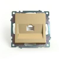 Розетка компьютерная RJ-45 Stekker Катрин золото GLS00-7107-08 49227