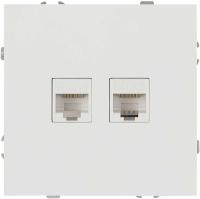 Розетка ЭРА Galaxy 15-3108-01 информационная двойная 2XRJ45 IP20 белый Б0070756