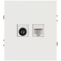 Розетка ЭРА Arktik 16-3110-08 комбинированная RJ45+TV белый матовый Б0070501