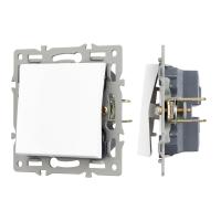 Механизм выключателя одноклавишный проходной SWT-MKP1-PL-WH (250V, 16A) Arlight 043714