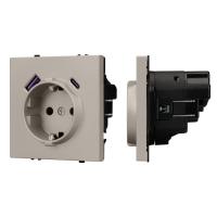 Механизм розетки с USB зарядкой SCT-NOBE-MUAC-SFPL-CA (230V, 16A) Arlight 059444