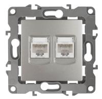 Розетка информационная 2XRJ45 ЭРА 12 12-3108-15 Б0019357 Розетка информационная 2XRJ45 ЭРА 12 12-3108-15 Б0019357